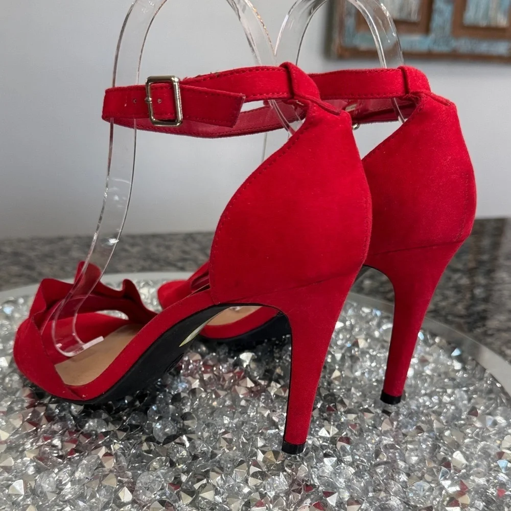 a new day Red ruffle Heels 8